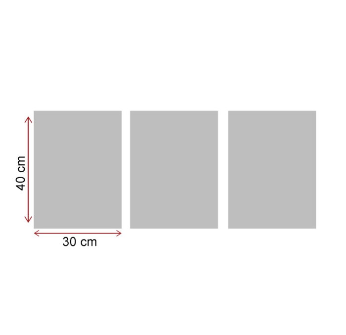 Wallity Cuadro decorativo de MDF multicolor (3 piezas)